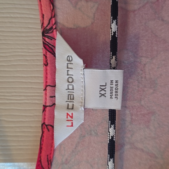 LIZ CLAIBORNE BRAND WOMEN'S PLUS PINK FLORAL SUMMER TANK TOP SIZE XXL - Picture 16 of 16